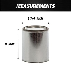 LAUCO Empty Paint Cans with Lids – 32 oz Quart Metal Paint Cans, 6 Pack,