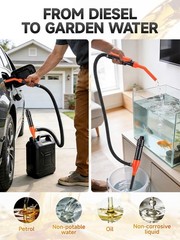 Eco-Friendly Portable Siphon Pump: No Spills, Quick Transfers, Universal Fit
