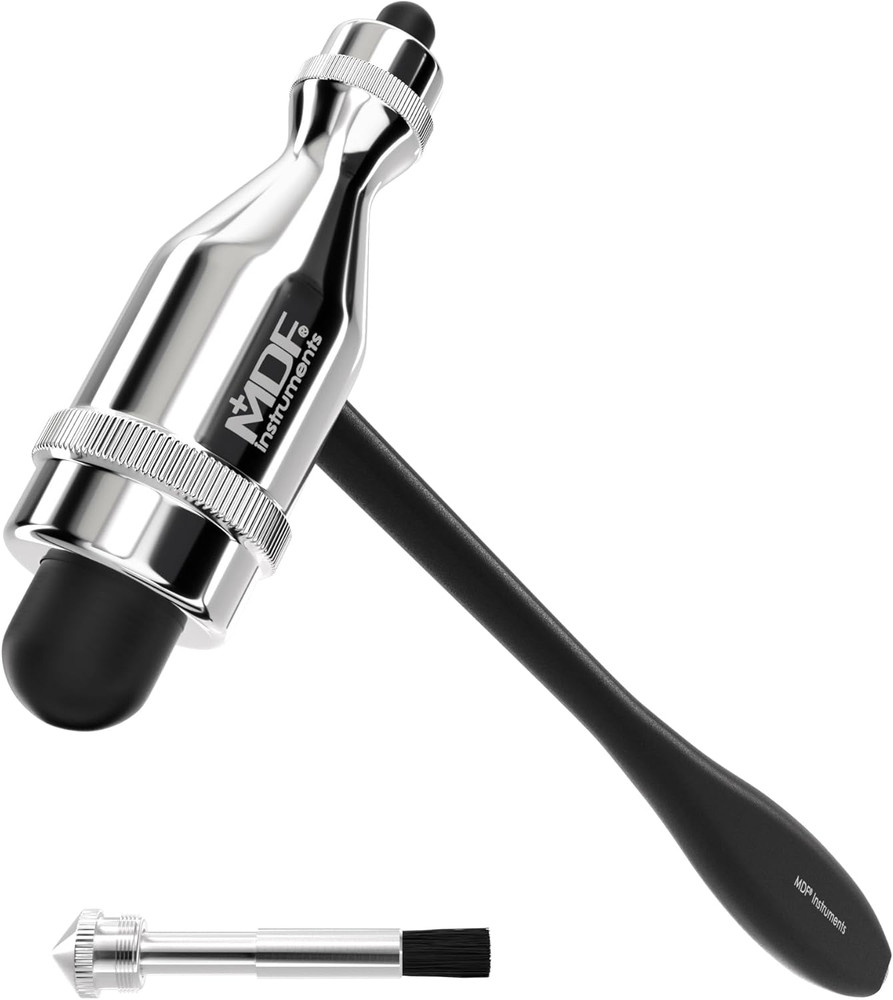 , Tromner Neurological Reflex Hammer with Built-In Brush for Cutaneous and Super
