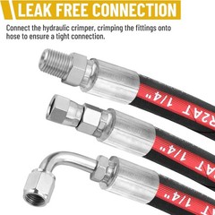 100FT 1/4″ Hydraulic Hose & 24 Fittings (JIC Female & NPTF Male & JIC Female 90°