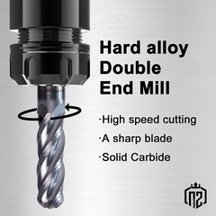 1/4″ 4 Flute 2-1/2″ Overall Length Ball Nose Solid Carbide End Mill AlTiN Coated