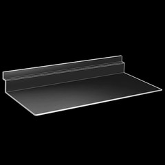 4 Pack Clear Slatwall Shelves 4×10 Inch Plastic Wall Display Shelf