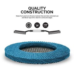 Zirconia Flap Discs 4-1/2 for Angle Grinder 40 Grit Flapper Wheel 10 Pack