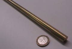 360 Brass Rod 1/2″ (.500″) Diameter x 24.0″ Length