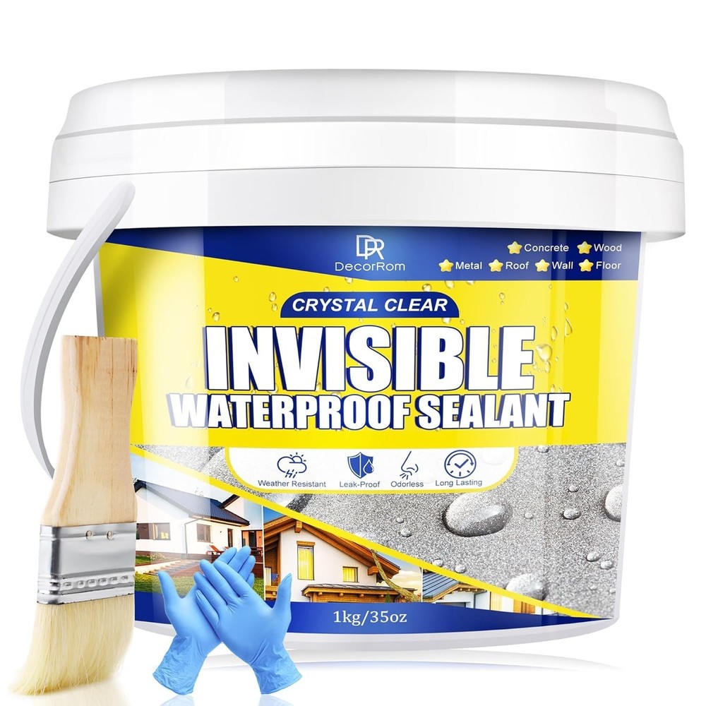 Transparent Waterproof Coating, 35 OZ Clear Waterproof Sealant – Concrete Cracks