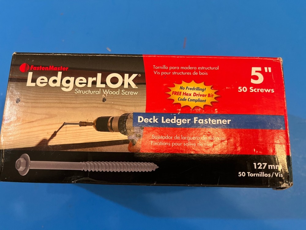 48-pc FastenMaster LedgerLOK Hex Structural Wood Screw, 5” gray
