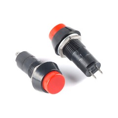 Round Push Button Momentary Switch Self Reset Red Green Blue Yellow Black White