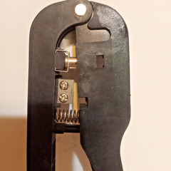 RJ11 crimp tool, plastic, for telephone cable connectors