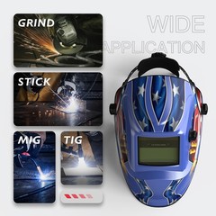 True Color Pro Solar Auto Darkening Filter Welding Helmet Shade 4, 9-13