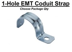 1-Hole EMT Conduit Pipe Straps Clamps 1/2″ 3/4″ 1″