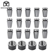 19pc ER11 CNC Collet Set with M14 Nuts for Precision Workholding 1-7mm