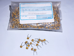 New Bag of 1000PCS 10000pF 10nF Ceramic Radial Capacitor 100V X7R 10% 0.01uF