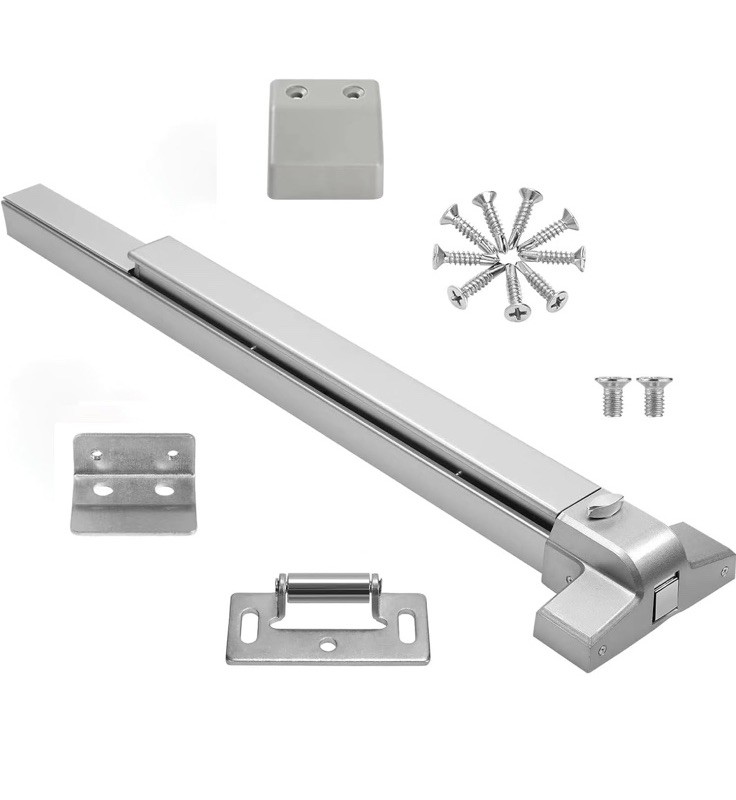 suermany 31 Inch Painted Aluminum Panic Bars for Exit Doors – Push No handle