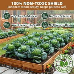 Garden Box Sealer Pro Grade 2 Gallons – Plant-Based, Non-Toxic Wood Sealer fo…
