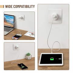 European Travel Plug Adapter Type E F for Europe Wall Outlet set 6 Pack