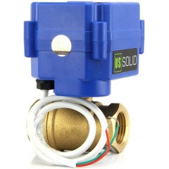 U.S. Solid 1″ NPT Motorized Ball Valve N/C 110/115/120/220/240 VAC 2-Wire Brass