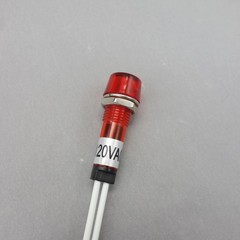 10Pcs 120V AC/DC 10mm RED Mini LED Pilot Lights CYLINDRICAL Cap with wire USKY3