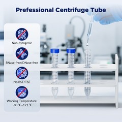 10000pc Conicial Centrifuge Tubes 15mL Clear Plastic Test Tube DN/RNase Free LAB