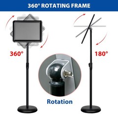 Adjustable 4-Pack 8.5×11 Inch Sign Holders – Floor Stand for Indoor/Outdoor Use
