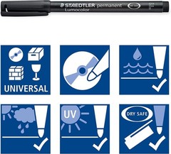 Lumocolor 3189 BKDA Fineliner Black Blister 1 FTip Marker Drawing Pen