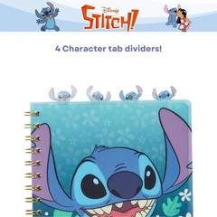 Stitch Tab Journal Notebook, Spiral Bound, 96 Lined Pages, 8 x 7 inches, Blue
