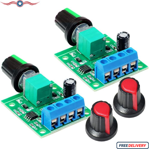 2pcs PWM Low Voltage Motor Speed Controller DC 1.8V 3V 5V 6V 12V 2A 1803BK 18…