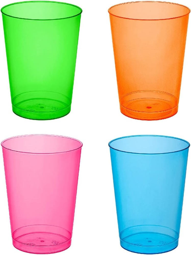 Hard Plastic 10-Ounce Party Cups/Drinking Glasses/Tall Tumblers, 25-Count,