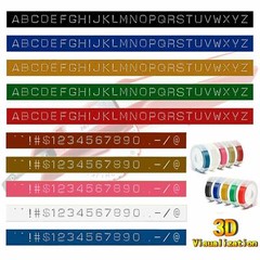 5PK Label Replace for Dymo 3D 9mm Plastic Embossing Tape Xpress Label Maker 3/8″