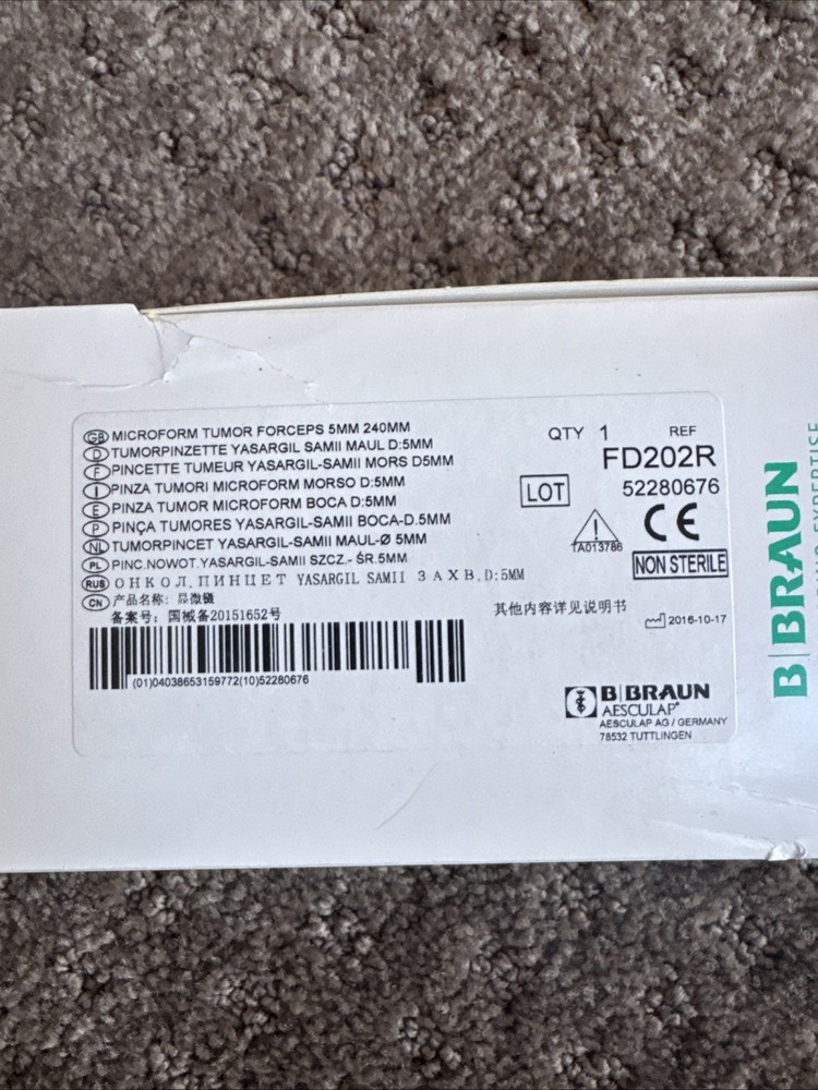 Aesculap – Microform Tumor Forcep – 5mm, 240MM