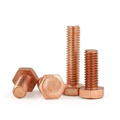 99.9% Pure Copper Allen Screws Hex Head Bolts DIN933 M3 M4 M5 M6 M8 M10 M12 M16