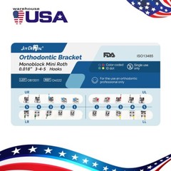 20pcs Dental Orthodontic MIM Brackets Brace Mini Roth/MBT 0.022/0.018 345 Hook J