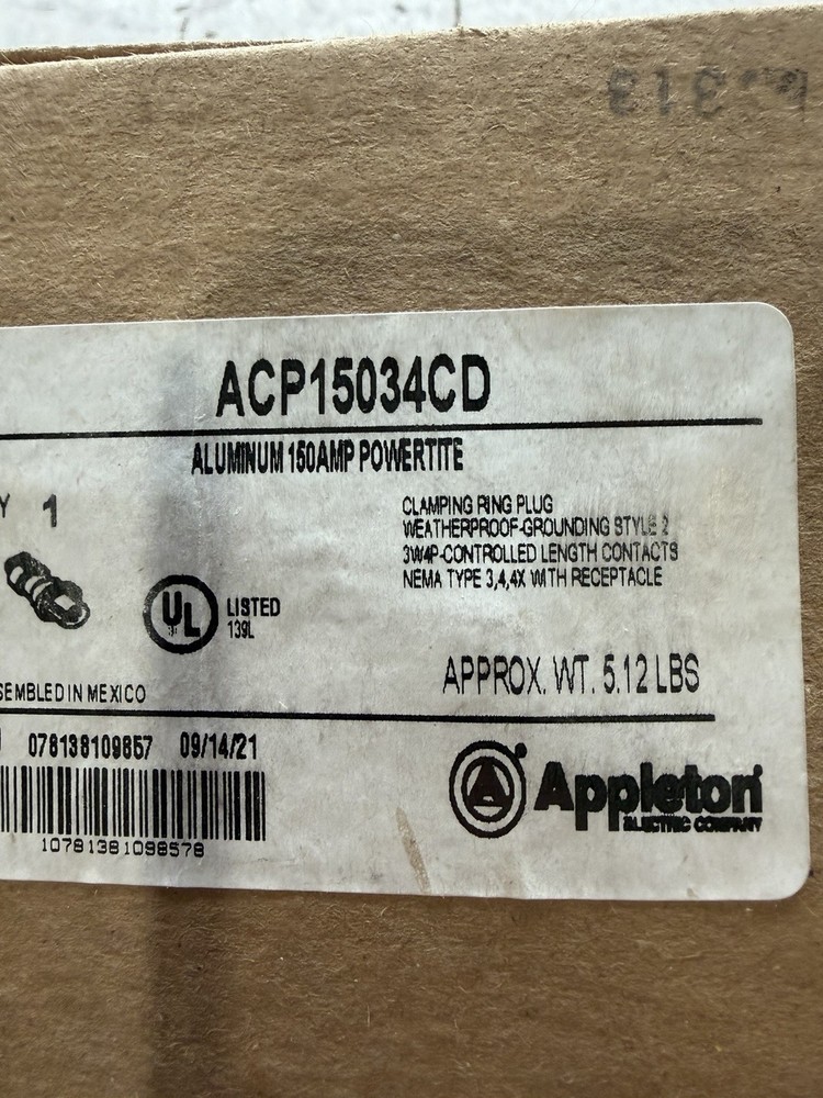 Appleton ACP15034CD Ring Plug