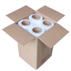 4 Rolls 18″ X 1500 FT Hand Stretch Plastic Film Shrink Pallet Wrap 80 Gauge