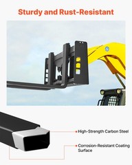 VEVOR 45″ Skid Steer Pallet Frame with Hitch Receiver & Spear Sleeves 4000 lbs