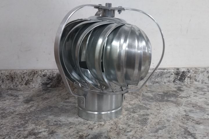 Empire TV06G 6 In Throat Diameter Wind-Driven Turbine Exhaust Ventilator (BW)