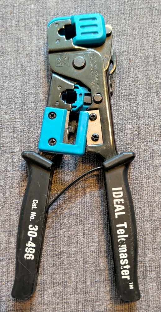 IDEAL Telemaster 30-496 RJ11 RJ45 Crimp Tool Cut Strip Crimp Network Cable