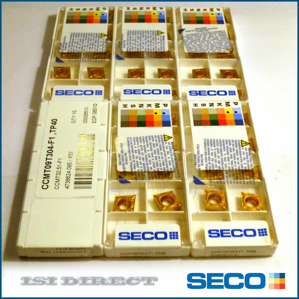 CCMT 32.51 3251 F1 TP40 SECO *** 10 INSERTS *** FACTORY PACK ***