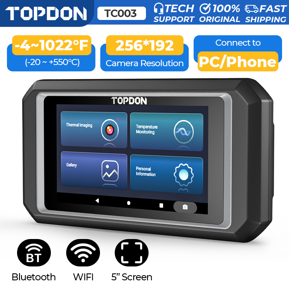 TOPDON TC003 Thermal Imaging Camera 5-inch PAD 2+32GB Storage 256*192 Pixels UK