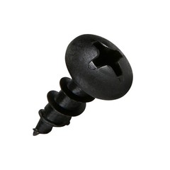 100 Pack Hardware #8 X 1/2″ 12.7mm Deep Coarse Thread Phillips Pan Head Black