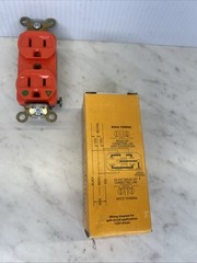 Hubbell Wiring Device-Kellems IG8200 Duplex Straight Blade Receptacle, 5-15R,