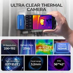 TOPDON TC001 Plus Compact Thermal Imaging Camera for USB-C Android Night Visible