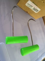 PAIR LEFT – RIGHT HAND 5 1/2″ Meat Hook BARR BROS T326 PRHO -PLHO OFFSET GREEN