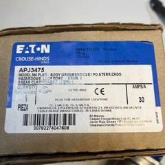 NIB – Crouse Hinds – APJ3475 – Eaton Crouse-Hinds Series Arktite Apj Plug, 30A