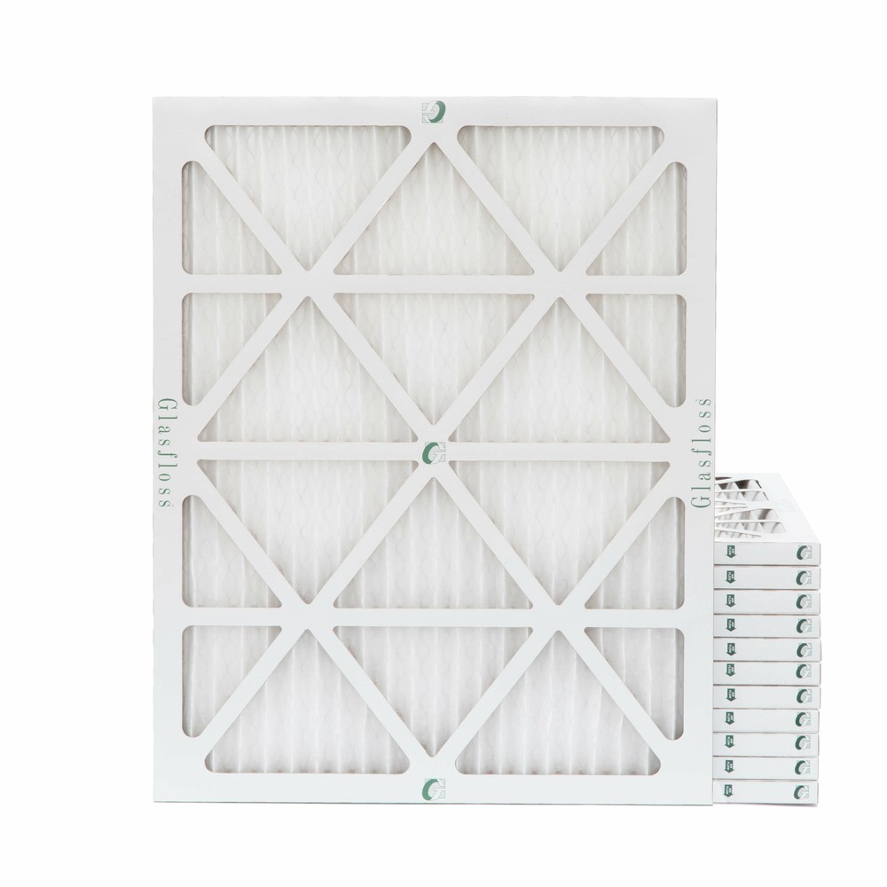 Glasfloss ZL 18x25x1 MERV 10 (FPR 7) Pleated HVAC Air Filters. Case of 12