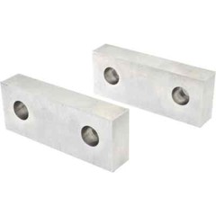 1 Pair Gibraltar Soft Aluminum Vise Jaws, Flat/No Step, 3/4″ Thick x 4″ Wide