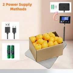 200kg 440lbs LCD Digital Postal Parcel Scales Platform Postage Shipping Weighing