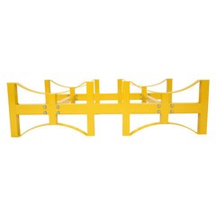 Heavy Duty Stackable Oil Barrel Bracket Yellow Drum Rack Steel 1600lbs Capacity