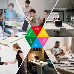 6 Options Office Door Signs – In A Meeting, Out Of Office, Do Not Disturb, Wo…