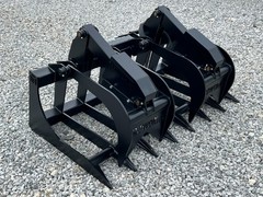 66″ Heavy Duty Root Rake Grapple Bucket Attachment Fits Skid Steer Quick Attach