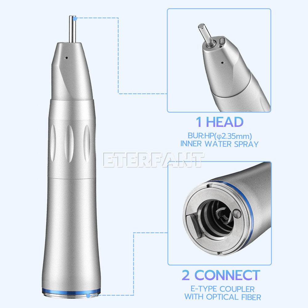 ENTERFANT Dental 1:1/20:1 LED Fiber Optic Contra Angle Handpiece NSK Style